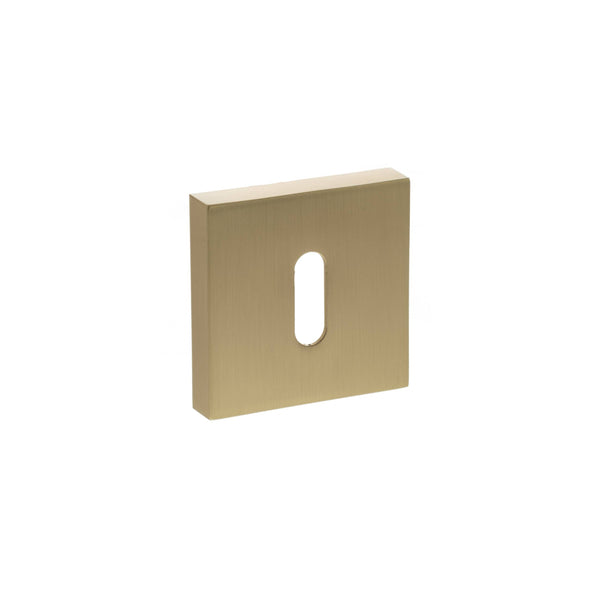 Status Key Escutcheons on S4 Square Rose by Atlantic Hardware