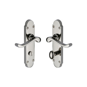 Savoy Door Handle on Plate by M Marcus - Heritage Brass