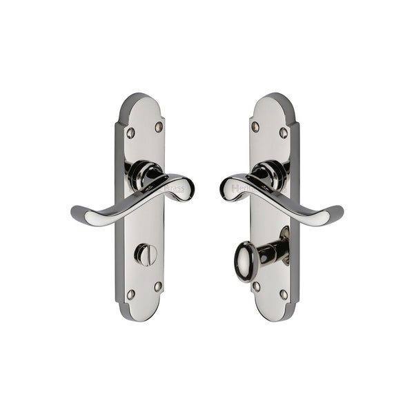 Savoy Door Handle on Plate by M Marcus - Heritage Brass