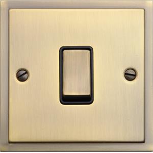 Elite Stepped Plate Range - Antique Brass - 1 Gang Switch (10 Amp)