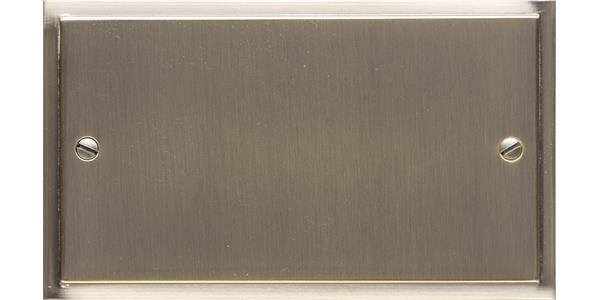 Elite Stepped Plate Range - Antique Brass - Double Blank Plate