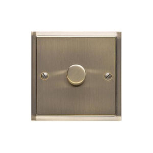 Elite Stepped Plate Range Antique Brass Switches & Sockets, S91 - 1G Multi Location Secondary Dimmer by Heritage Brass By M-Marcus