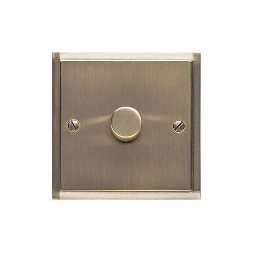 Elite Stepped Plate Range Antique Brass Switches & Sockets, S91 - 1G Multi Location Primary Dimmer by Heritage Brass By M-Marcus