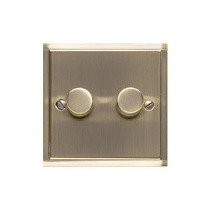 Elite Stepped Plate Range Antique Brass Switches & Sockets, S91 - 2G Multi Location Secondary Dimmer by Heritage Brass By M-Marcus