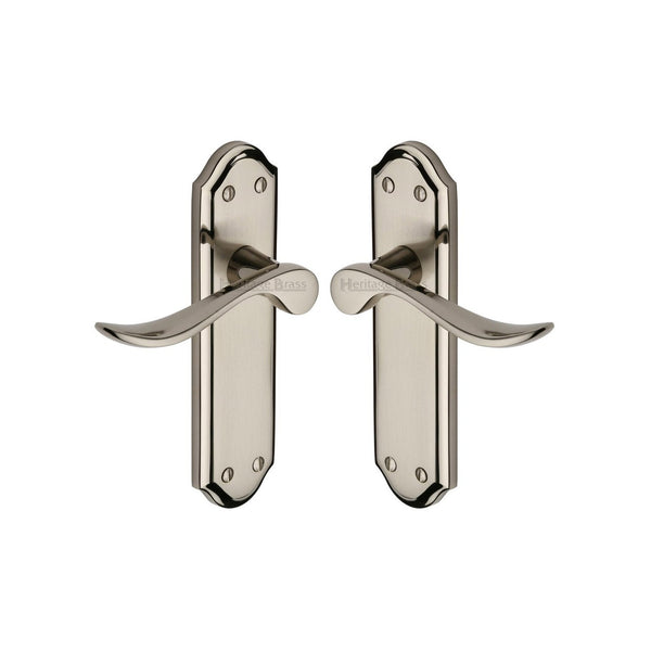 Sandown Door Handle on Plate by M Marcus - Heritage Brass