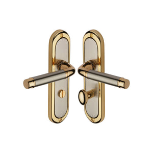 Saturn Door Handle on Plate by M Marcus - Heritage Brass