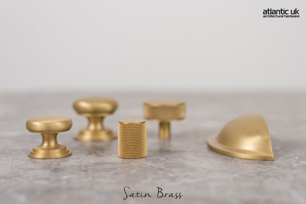 Old English Winchester Solid Brass Cabinet Cup Pull on Concealed Fix - additional image