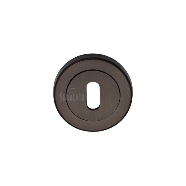 Sorrento Standard Key Escutcheon Round by M Marcus - Heritage Brass