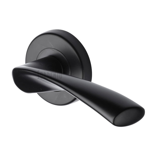 M Marcus - Heritage Brass, Treviso Door Handle on Round Rose, Door Handles, Door Handles on Round Rose