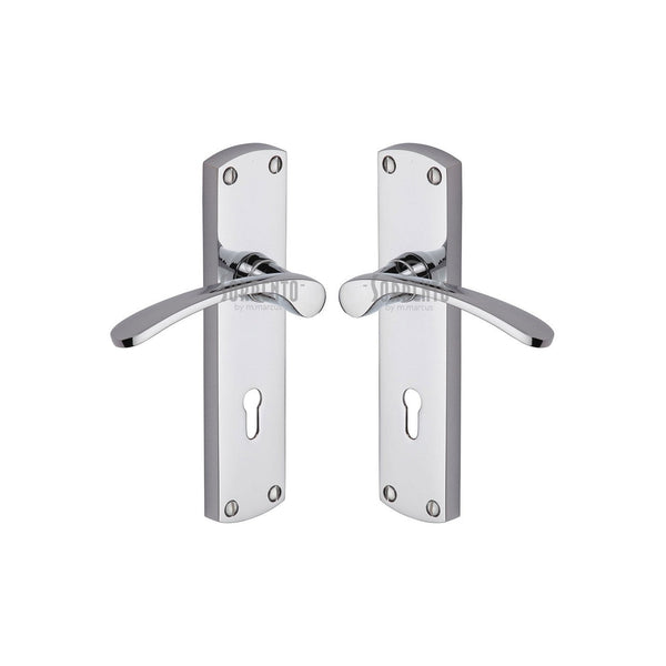 Sorrento Luca Door Handle on Plate by M Marcus - Heritage Brass