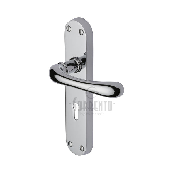 Donna Door Handle on Plate by M Marcus - Heritage Brass