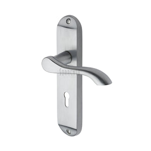 M Marcus - Heritage Brass, Aurora Door Handle on Plate, Door Handles, Door Handles on Plate