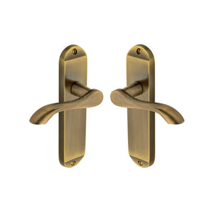 Atlanta Door Handle on Plate by M Marcus - Heritage Brass