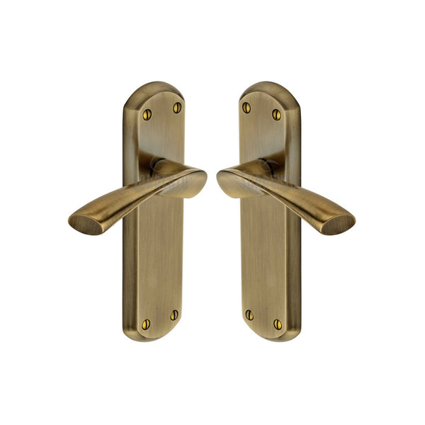 Atlanta Door Handle on Plate by M Marcus - Heritage Brass