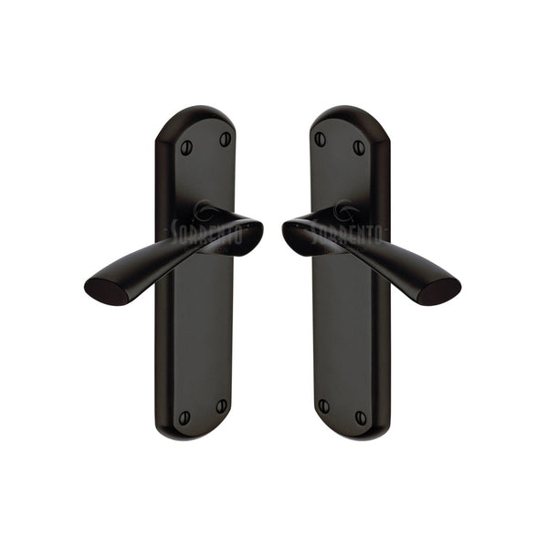 Atlanta Door Handle on Plate by M Marcus - Heritage Brass