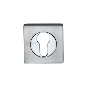 Sorrento Euro Profile Cylinder Escutcheon Square by M Marcus - Heritage Brass