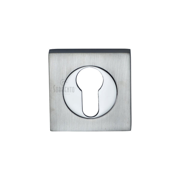 Sorrento Euro Profile Cylinder Escutcheon Square by M Marcus - Heritage Brass