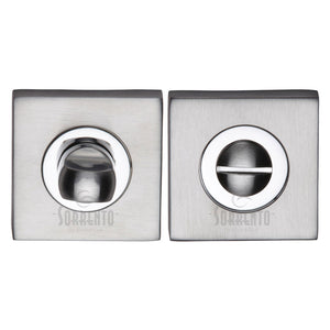 M Marcus - Heritage Brass, Square Sorrento Thumbturn & Emergency Release , Escutcheons & Privacy Thumbturns, Turn & Release