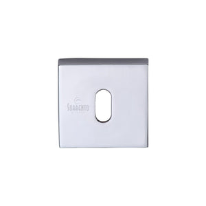 Sorrento Concealed Square Keyhole Escutcheon - Polished Chrome