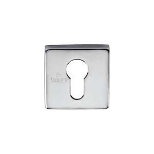 Sorrento Concealed Square Euro Escutcheon - Polished Chrome