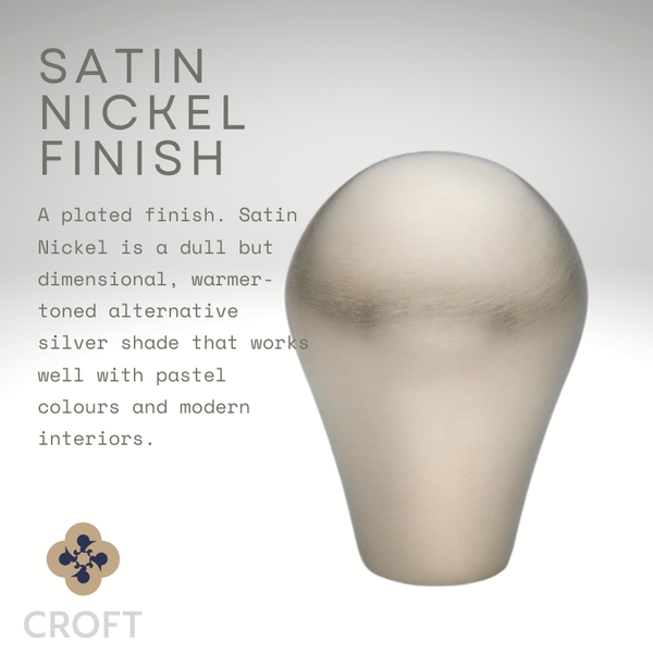 Croft - Oval Raised Mortice Knob Furniture on Round Rose 4190