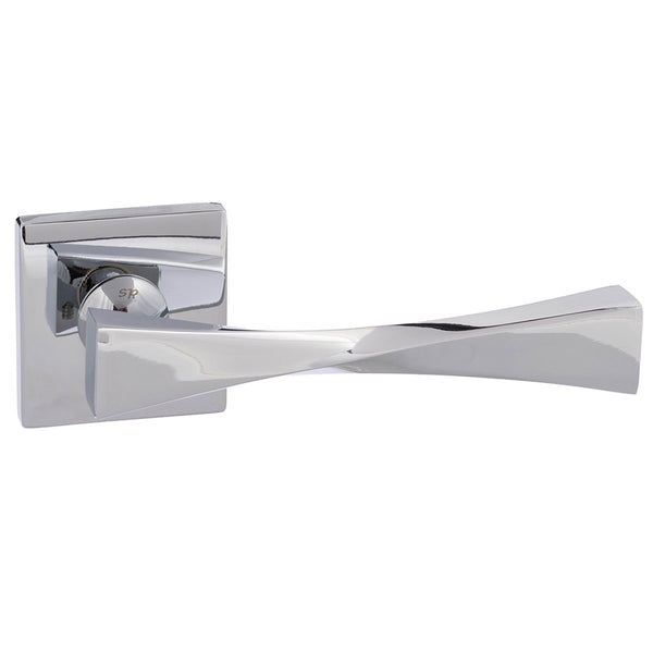 Senza Pari Guido Lever Door Handle on Flush Square Rose by Atlantic Hardware