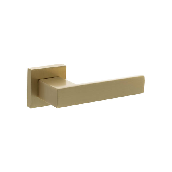 Senza Pari Panetti Lever Door Handle on Flush Square Rose by Atlantic Hardware