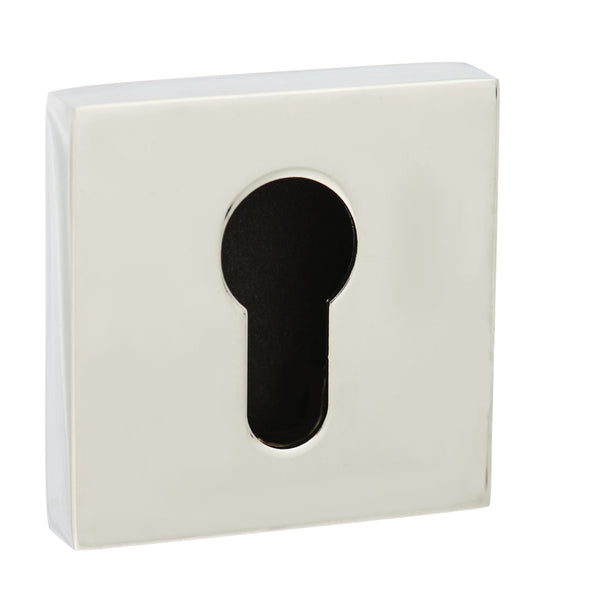 Senza Pari Euro Escutcheons on Flush Square Rose by Atlantic Hardware
