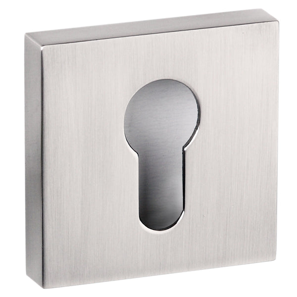 Senza Pari Euro Escutcheons on Flush Square Rose by Atlantic Hardware