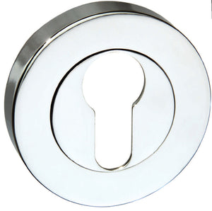 Senza Pari Euro Escutcheons on Round Rose by Atlantic Hardware