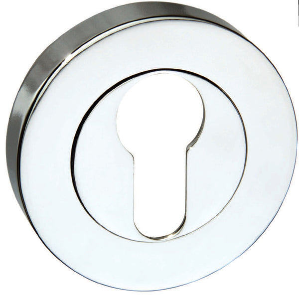 Senza Pari Euro Escutcheons on Round Rose by Atlantic Hardware