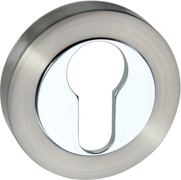Senza Pari Euro Escutcheons on Round Rose by Atlantic Hardware