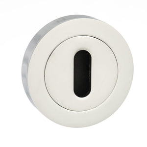 Senza Pari Key Escutcheons on Round Rose by Atlantic Hardware