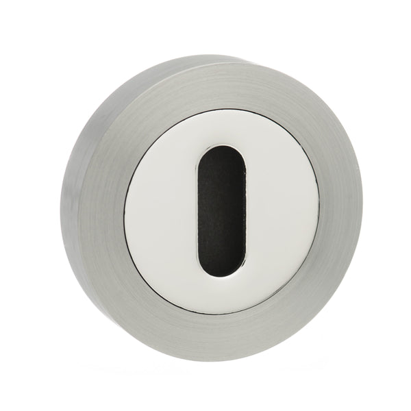 Senza Pari Key Escutcheons on Round Rose by Atlantic Hardware