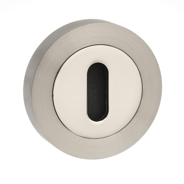Senza Pari Key Escutcheons on Round Rose by Atlantic Hardware