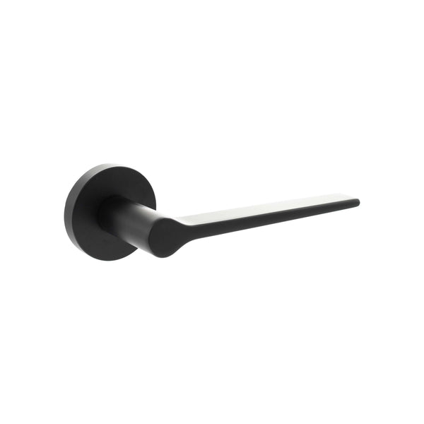 Senza Pari Laviano Lever Door Handle on Minimal Round Rose by Atlantic Hardware