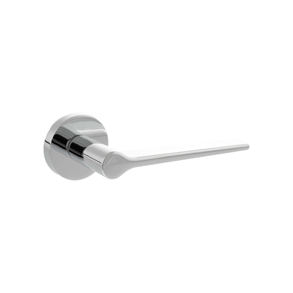 Senza Pari Laviano Lever Door Handle on Minimal Round Rose by Atlantic Hardware
