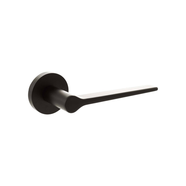Senza Pari Laviano Lever Door Handle on Minimal Round Rose by Atlantic Hardware