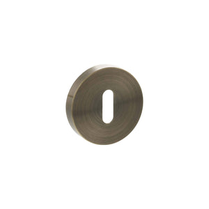 Senza Pari Key Escutcheons on Minimal Round Rose by Atlantic Hardware