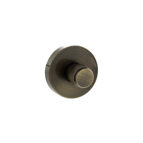 Senza Pari Knurled WC Turn and Release on Minimal Round Rose by Atlantic Hardware
