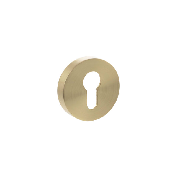 Senza Pari Euro Escutcheons on Round Rose by Atlantic Hardware