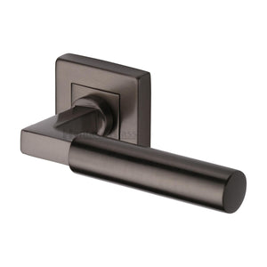 M Marcus - Heritage Brass, Bauhaus Sq Door Handle on Square Rose, Door Handles, Door Handles on Square Rose