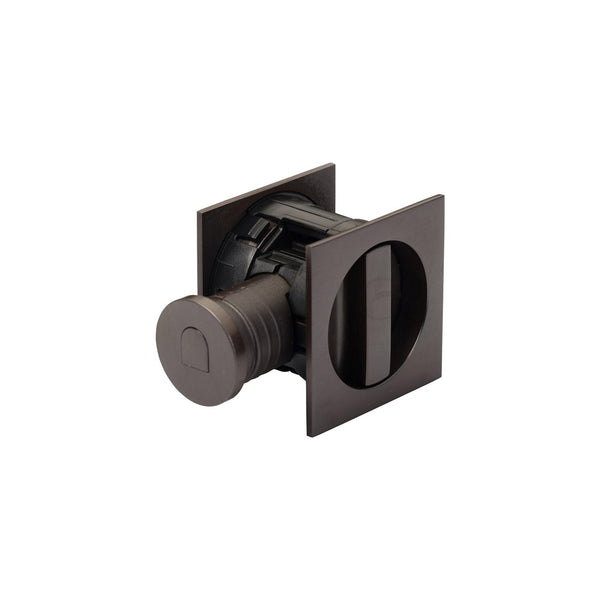Tubular Lock with Square Privacy Turn & Release by M Marcus - Heritage Brass