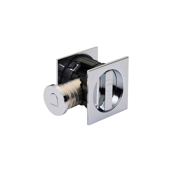 Tubular Lock with Square Privacy Turn & Release by M Marcus - Heritage Brass