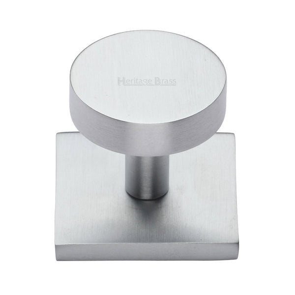 Disc Cabinet Knob With Square Backplate
