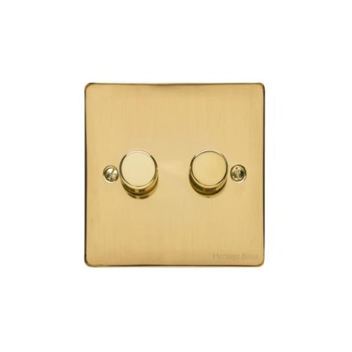 Elite Flat Plate Range Matt Bronze Switches & Sockets, T09 - 2G Multi Location Secondary Dimmer by Heritage Brass By M-Marcus
