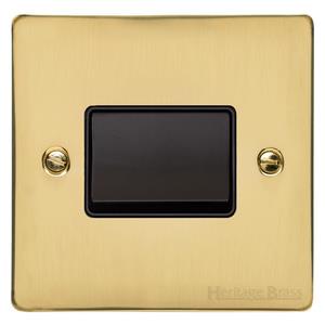 Elite Flat Plate Range - Polished Brass - 6 Amp Triple Pole Fan Isolating Switch