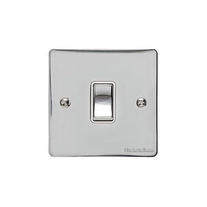Elite Flat Plate Range Polished Chrome Switches & Sockets, T02 - 20A Double Pole Switch by Heritage Brass By M-Marcus