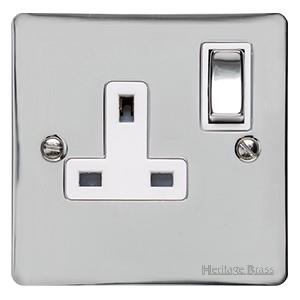 Elite Flat Plate Range - Polished Chrome - Single Socket (13 Amp)