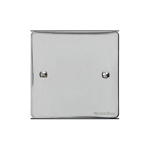 Elite Flat Plate Range Polished Chrome Switches & Sockets, T02 - Single Blank Plate by Heritage Brass By M-Marcus